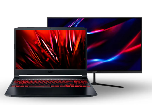 Kit Gamer Notebook Acer Nitro 5 An517-54-59kr I5 512gbssd Gtx1650 + Monitor Nitro 23.8” Qg240y S3