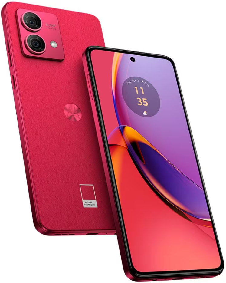 Smartphone Motorola Moto G84 5G Viva Magenta – Vegan Leather 256GB, 8GB RAM, Tela de 6.5″, Câmera de 50 MP e Processador Snapdragon 695