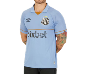 Camisa Umbro Santos Goleiro 2023 Azul