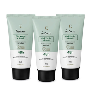 Combo Instance Chá Verde E Romã: Desodorante Antitranspirante Creme 3x80g