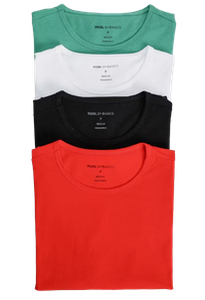 Kit camiseta masculina 4 peças regular lisa multicor | Pool Basics