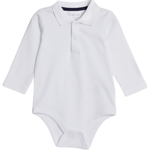 Body Polo Bebê Manga Longa Com Abotoamento – Branco | Baby Way By Riachuelo