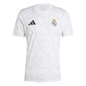 Camisa Real Madrid 24/25 Pré-jogo Adidas Masculina – Branco+cinza