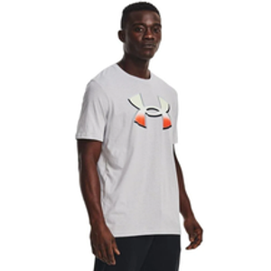 Camiseta de Treino Masculina Under Armour Big Logo 2.0 SS Lam – Cinza