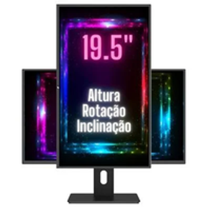 Monitor 19.5 Polegadas, Led Ergonômico, Ajuste De Altura, Rotação, Inclinação, Widescreen, 2ms, 75hz, Hd+, HDMI, Vesa, Pro 1953g