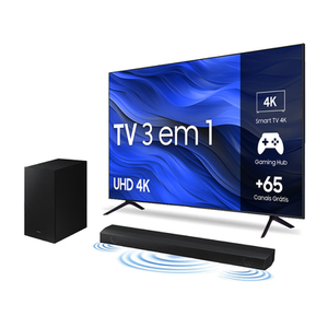 Smart Tv Samsung 58" Uhd 4k 58cu7700 2023 + Soundbar Hw-b550