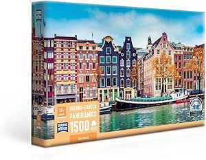 Amsterdã – Quebra-cabeça – 1500 peças panorâmico – Toyster Brinquedos