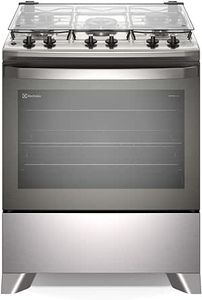 Fogão Electrolux 5 bocas Efficient com PerfectCook Cinza FE5IC