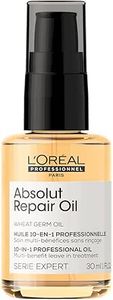 L’Oréal Professionnel Óleo 10 em 1 Absolut Repair, Multi-benefícios para cabelos secos e danificados, Repara e Promove Brilho, Com Gold Quinoa e Proteínas, 30ml