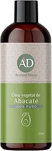 Óleo Vegetal De Abacate – 100% Puro e Vegano | Alto Poder De Hidratação Para Corpo e Cabelo 120 ml – Aroma D’alma